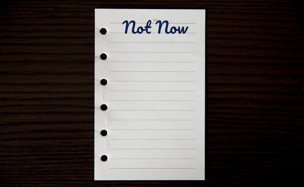 GTD Tip for digital nomads - not now list