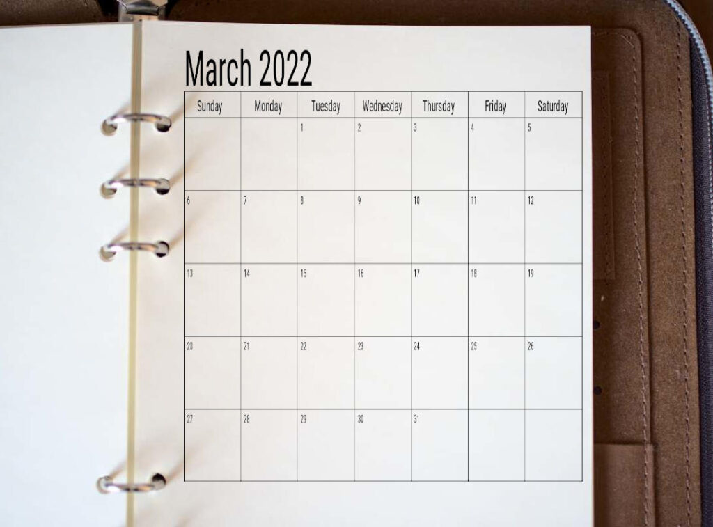 paper based calendar