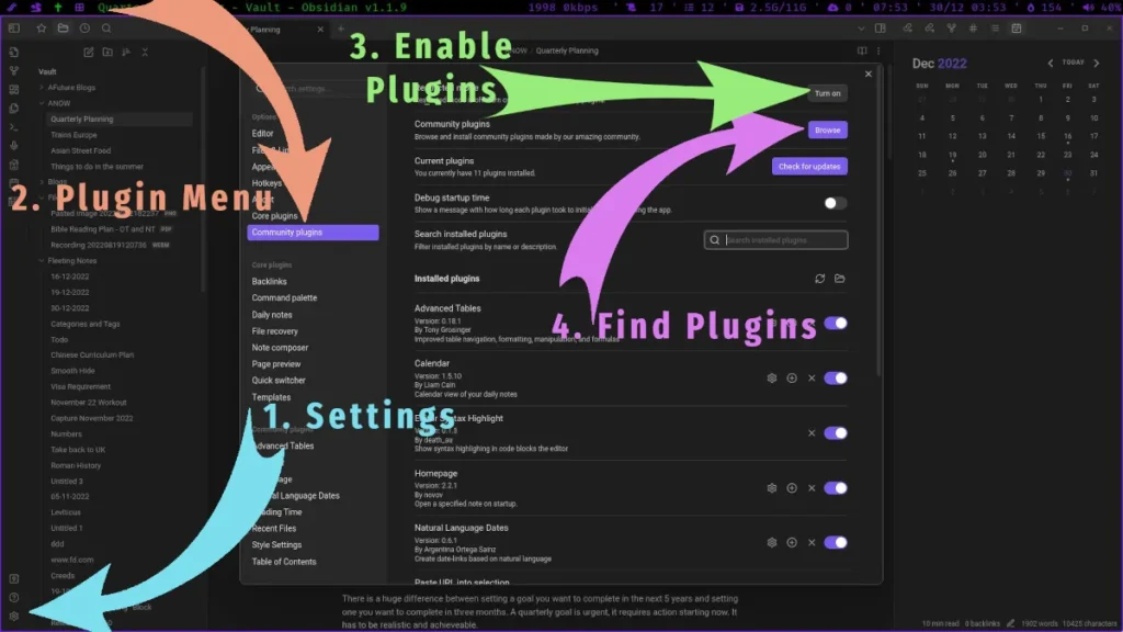 How to Install Obsidian Plugins