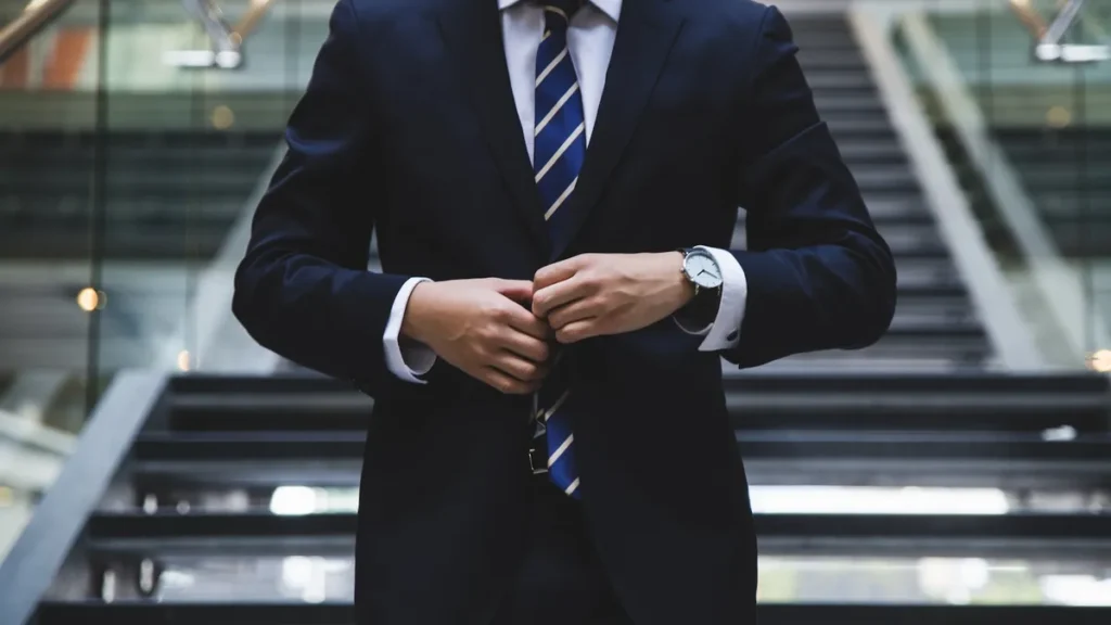 Man in suit with Career Goals