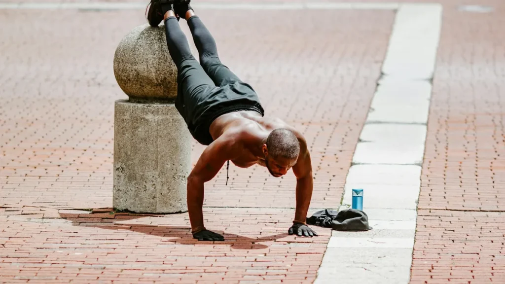 Man doing pushups