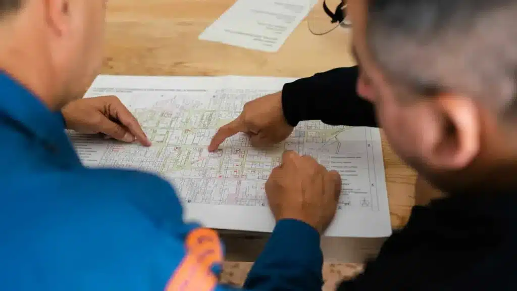Men Working on Plans