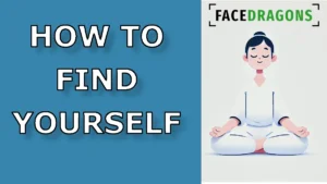 "How to Find Yourself" person sitting crossed, meditating